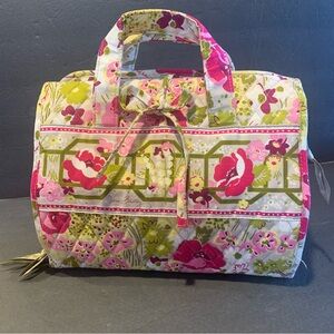 Vera Bradley MAKE ME BLUSH Floral Quilted Hanging Toiletry/Cosmetic Travel Bag